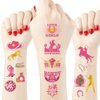 Crazy Night Cowgirl Temporary Tattoos -69 Styles, Western Rodeo Birthday Party Decorations,Lets Go Girls Party Décor,Giddy Up Disco Cowgirl Party Favors