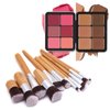Joyeee Makeup Blush Palette + Cream Contour Palette Kit, with 11 Pcs Complete Makeup Brushes, Contouring Concealer Palette for Medium Dark Skin to Conceals Dark Circles, Redness, Acne, Blemish