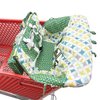 Portable 2-in-1 Grocery Cart Seat Cover and Baby Highchair Cover (Green Stars)