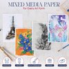 Thick Handmade Watercolor Paper with Deckled Edge A5-5.25x8.25-500GSM, Premium White Cold-Pressed Textured Mixed Media Paper Made with Recycled Cotton - 15 Loose Leaf Sheets
