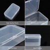 BENECREAT 8 Pack 4.6x2.8x1.3" Rectangle Clear Plastic Bead Storage Containers Box Case with lid for Pins, Coins, Tiny Bead, Jewelry Findings and Other Small Items