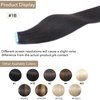 Atbering Tape in Hair Extensions Real Human Hair, Invisible Natural Black Hair Extensions Tape ins for Women, Full Shine Tape in Hair Extensions Salon Quality 20inch 2.5g 20pcs for Gift