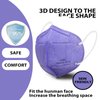 XSNDSENN KN95 Face Masks Individually Wrapped Purple, 100 Packs, 5-Layer Disposable Face Mask for Adults, Against PM 2.5, Filter Efficiency≥95%