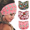 Bohend Christmas Headbands Stretch Knotted Headbands 3Pcs Head Bandana Non Slip Elastic Snowman Head Bands Workout Yoga Sweatband Hair Accessories for Women and Girls (B)