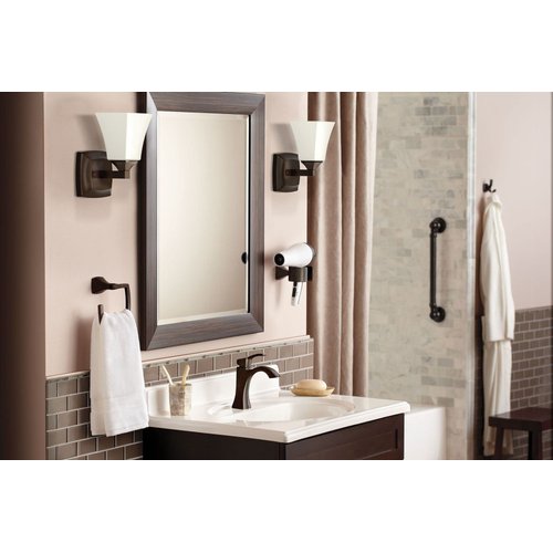 Moen YB5186ORB Voss Collection Bathroom Hand -Towel Ring, Oil-Rubbed Bronze 11.61 x 2.83 x 6.81 inches