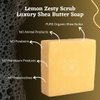 Majestic Lather Lemon Luxury Handmade Bar Soap for Face & Body - Gentle Cleansing & Exfoliating. Moisturizing & Nourishing - Shea Butter & Natural Oils. Cold Process. For All Skin Types