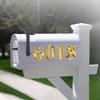 Jiepuxiter Self-Adhesive 3 inch House Mailbox Numbers for Outside 0-9, Street Address Door Numbers Signs for Apartment,Office,Boats,Mailboxes (Golden,10 Pcs)