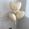 Cream Heart Balloons, 10PCS Cream White Foil Heart Shape Balloons, 18inch Beige Foil Valentine Balloons for Helium Nude Neutral Love Balloon for Valentines Day, White Wedding, Brithday Decorations
