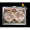 Antique Nova World Map Regular Cigarette Case with Built-in Lighter