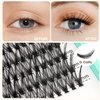 Bodermincer Black/Colored Cluster Lashes 240pcs 20D/40D DIY Eyelash Extension D Curl Long Individual Lashes Mixed Tray Faux Mink Lash Clusters Extensions 8-22mm (30D 8-10-12-14-16mm MIX)