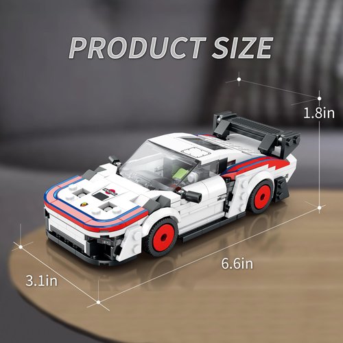 ZYLEGEN Race Car Building Kit,Challenging Model Sports Car Building Sets,MOC Building Blocks Set to Build,Hypercar Model Building Kit,Creative for Boys Age 3 4 5 6 7 8 9,935(346Pcs)