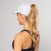 Ponyflo Performance Ponytail Running Hat - Ponytail Hats for Women - High Ponytail Hats for Women - Baseball Cap Women White