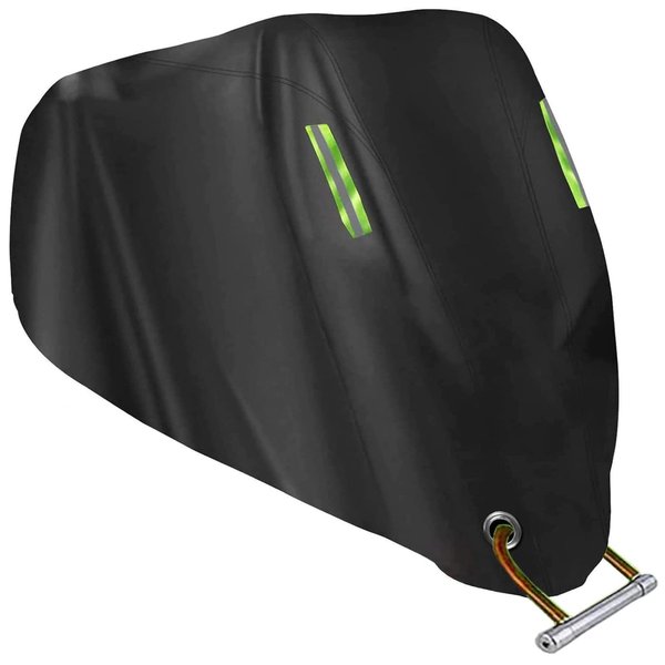 Motorcycle Cover All Season,Universal Weather Durable Quality Waterproof Sun Outdoor Protection Scooter Shelter Tear Proof Night Reflective & Lock-Holes Storage Bag Fits up to 105" Motorcycles Vehicle