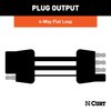 CURT 58381 Vehicle-Side and Trailer-Side 4-Pin Flat Wiring Harness with 12-Inch Wires