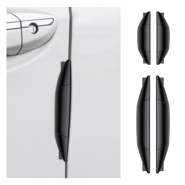Dickno Car Door Anti-Collision Strips, Anti-Scratch Door Side Edge Protector Guard, Self Adhesive Side Door Edge Trim Decals, Universal Auto Side Edge Protection Accessories (Black)