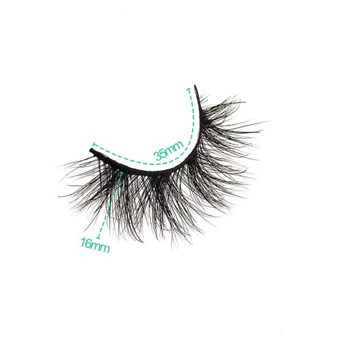 GOO GOO Mink Eyelashes 16mm Natural Mink Lashes 3D Layered Effect Siberian Fake Eyelashes Hand Made Strips Real Eye Lashes Reusable False Lashes for Women 1 Pair