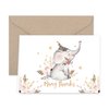 Paper Frenzy Woodland Animals Thank You Note Cards and Kraft Envelopes 24 pack