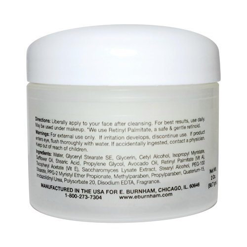 E. Burnham Retinol Ultra Skin Care Créme 2 Oz – Intensive Anti-Aging Moisturizer with Hyaluronic Acid & Vitamin E – Reduces Wrinkles, Firms Skin, and Enhances Radiance