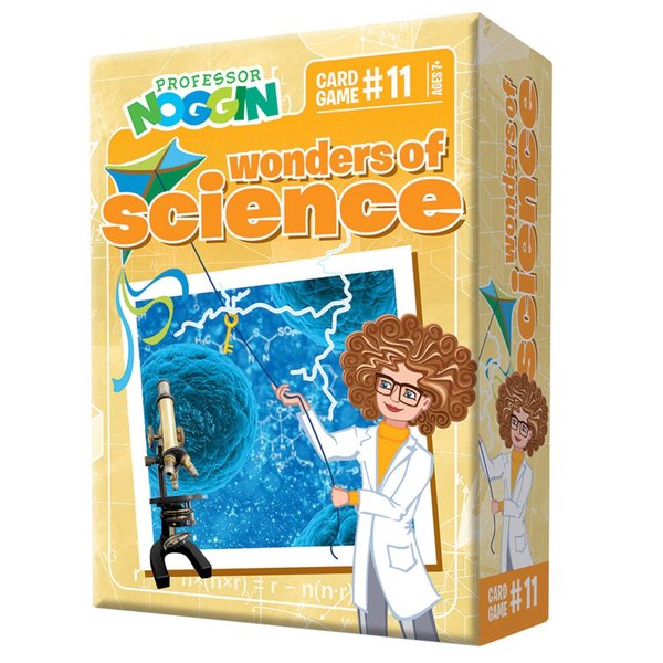 Outset Media Professor Noggin's Wonders of Science Trivia Card Game - an Educational Based Card Game for Kids - Trivia, True or False, and Multiple Choice - Ages 7+ - Contains 30 Cards