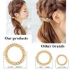 Banugo 8Pcs Spiral Hair Ties, Bridesmaid Hair Ties, Bachelorette Party Favors, Bridesmaid Proposal Gifts for Wedding/Bridal Party (Champagne & White)