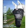 EquiVizor 95% UV Eye Protection (COB) Horse Fly Mask with Nose - Help with Uveitis, Corneal Ulcer, Light Sensitive. Designed to Stay On Your Horse, Off The Ground.