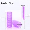 MOODKEY 18PCS Self Grip Small Hair Curlers Heatless Roller Hair Curlers Pro Salon Hairdressing Curler DIY Curly Hairstyle Hair Rollers Tools Rat Tail Comb for Women Medium Short Hair(Purple)
