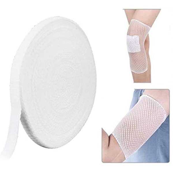 10M Fix Net Tubular Bandage Elastic Net Dressing Breathable Tubular Gauze Stretch Bandage First-aid Dressing Wrap Retainer for Wrist Forearm Elbow Wound Dressing's Restraint (3#)