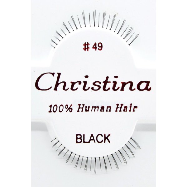 6 packs #49 Christina 100% Human Hair Fake Eyelashes