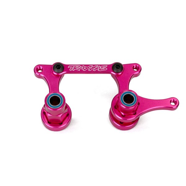 Traxxas 3743P-Anodized T6 Aluminum Steering Bell Cranks & Drag Link, Pink