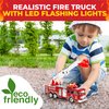 Toysery Fire Truck Toy - Fire Trucks for Toddlers 3-5 - Toy Fire Truck with Flashing Lights & Siren Sounds for Kids, Extendable Rotating Ladder, Bump and Go Action. Firetruck Toys 3-5 years old
