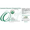Organic Vitamin E Oil and Jasmine Essential Oil Infused Blend - Organic Natural 43,000 IU Vegan Gentle Multi-Use Skin Hair Face Body Cuticle Moisture Daily Use - 4 oz, Packaging May Vary