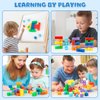 TENYEAH 56 PCS Magnetic Blocks, Transparent Magnet Building Blocks for Toddlers, Preschool Educational Construction Kit, Sensory Montessori Autism Toys for Kids Girls Boys 3+