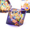 Resin dice Set, Dungeons and Dragons polyhedral DND dice Set, Suitable for Role-Playing Game RPG Explorer Magic: The Gathering Pioneer Game DND dice Set (7 Pieces)