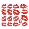Uonlytech 6Pcs Red Lips Tattoo Stickers, Small Temporary Kiss Stickers Water- proof Body Art Tattoo Stickers for Women Girls Kids Decorations Tattoo