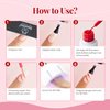 Beetles Gel Polish 6 Pcs Black White Red Gold Silver Glitters Colors Paint Swirl Built Thin Brush in Bottle Soak off Uv Led Lamp Nail Art Liner Gel Polish Set