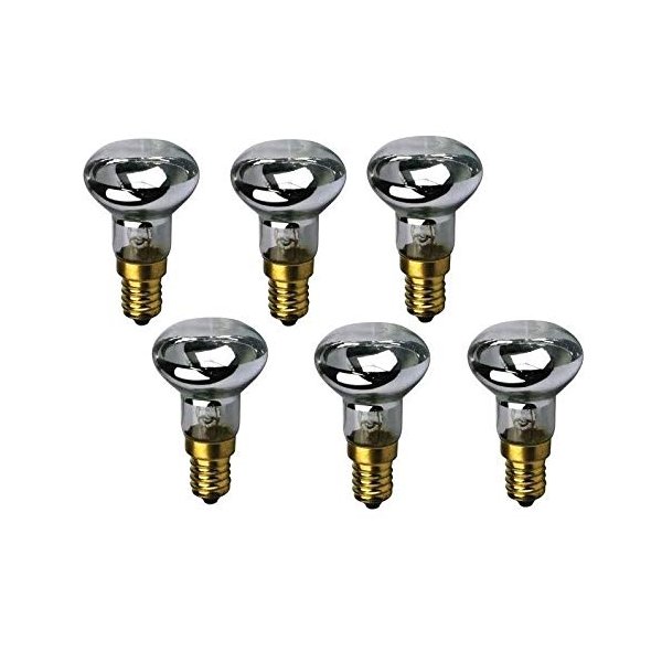 Set of 6, R39 E17 Replacement Light Bulb Motion Lamp 30W Reflector Type by EDM