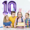 10 Number Balloon Purple 40 inch Big Foil Mylar 10th Balloons for 10 Year Old Boy Girl Birthday Party Decorations Wedding Anniversary Events Supplies