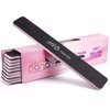 PANA Jumbo Double-Sided Emery Nail File for Manicure, Pedicure, Natural, and Acrylic Nails - Black (Grit 100/100) - 50 Piece Pack
