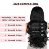 FBLhair 24 inch Seamless Body Wave Clip in Extensions Real Human Hair Extensions Clip Ins 110g 7pcs Seamless Clip in Hair Extensions Real Human Hair Thick Body Wavy Pu Clip Invisible #1B Natural Black