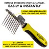 ShedTitan Dematting Tool for Dogs & Cats - 2 PC Set - Undercoat Rake & Dematting Comb for Dogs Doodles, Poodle - Detangler Shedding Brush for Matted Hair - Husky, Pyrenees, Persian Cat, Retriever