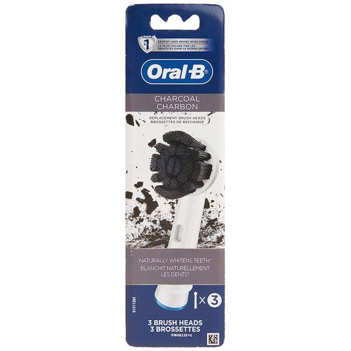 Oral-B Charcoal Electric Toothbrush Replacement Brush Heads Refill, 3 Count