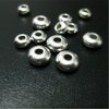 Wixine 200Pcs Round Silver Stainless Steel Spacer Beads DIY Jewelry Findings
