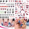 4th of July Nail Art Stickers 8 Sheets American Flag Patriotic Nail Stickers 3D Self-Adhesive USA Flag Heart Star Nail Design Independence Day Nail Decals for Memorial Day DIY Nail Decoration