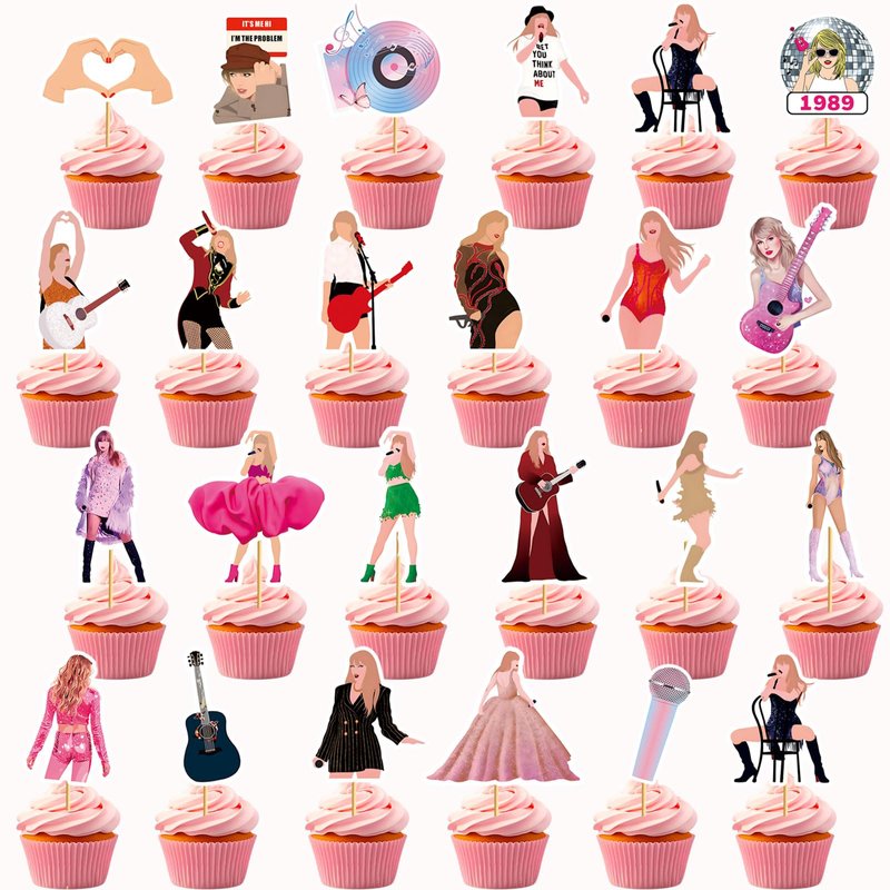 24pcs Popular Happy Birthday Cupcake Toppers, In My Birthday Era ...