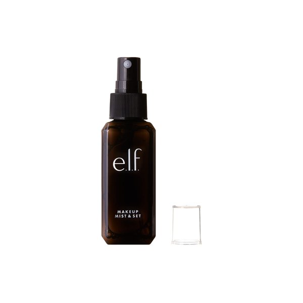 e.l.f. Makeup Mist & Set - Small, Lightweight, Long Lasting, All-Day Wear, Revitalizes, Refreshes, Hydrates, Soothes, Infused with Aloe, Green Tea and Cucumber, 2.02 Fl Oz