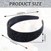 Amariver Black Rhinestone Headbands Sparkly Glitter Hair Band for Women Fashion Crystal Thick Headband Diamonds Wide Beaded Head band Bling Jeweled Hair Hoops Stylish Hair Accessories for Women Girls