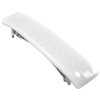 Stained Glass Barrette - Small 2.5" 65mm - Pure White Snow Milk Glass Solid Color Slide Clip Hair Accessories