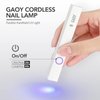 GAOY Handheld UV Light for Gel Nails, Mini Nail Light, Portable LED Nail Lamp, Cordless Rechargeable USB Nail Dryer for Fast Curing