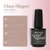 Tammy Taylor Glass Slipper Gel Top Coat | No Wipe, Quick Dry Clear Coat with a Glossy Finish | Professional Non Yellowing + Fast Bond | For Blooming Gel & Acrylic Nail Polish | UV/LED Cure