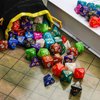 CiaraQ Polyhedral Dice Set with a Big Black Drawstring Pouch, 10 Complete Dice Sets（70 Pieces） of D4 D6 D8 D10 D% D12 D20 Compatible with Dungeons and Dragons DND RPG MTG Table Games